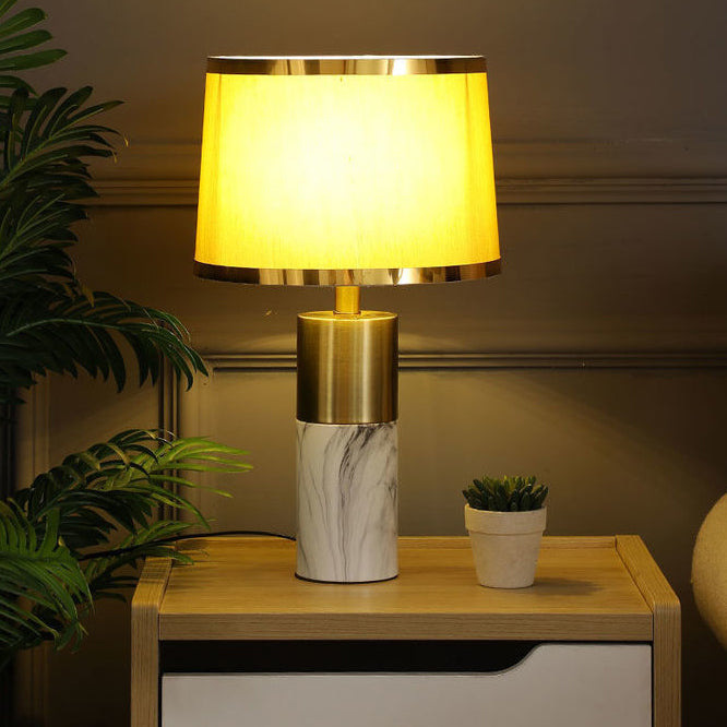 Nordic Fabric Column 1-Licht Dimmer Touch Tischlampe 