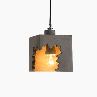 Luminaire suspendu industriel créatif à 1 lumière en ciment Notch 