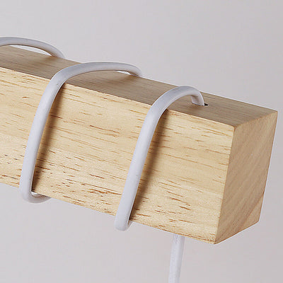 Vintage Creative Metal Tube Wooden 1-Light Table Lamp