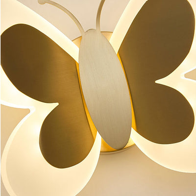 Modern 1-Light Butterfly LED Sconce Lamp