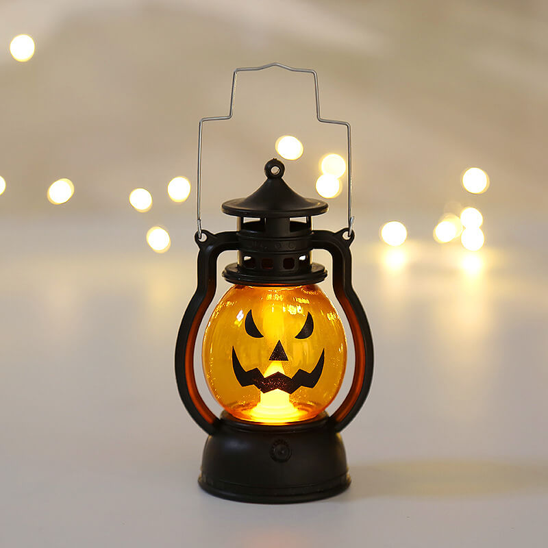 Décorations de lanternes LED citrouille d&