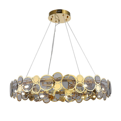 الثريات الحديثة من الحديد والزجاج ب 6/8 أضواء LED 