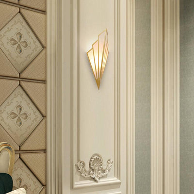 Modern Creative Linen Scalloped Shade 1-Light Wall Sconce Lamps