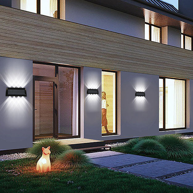 Lampe murale moderne à LED solaire étanche pour jardin 
