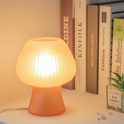 Modern Glass Vintage Tulip Design LED Night Light Table Lamp