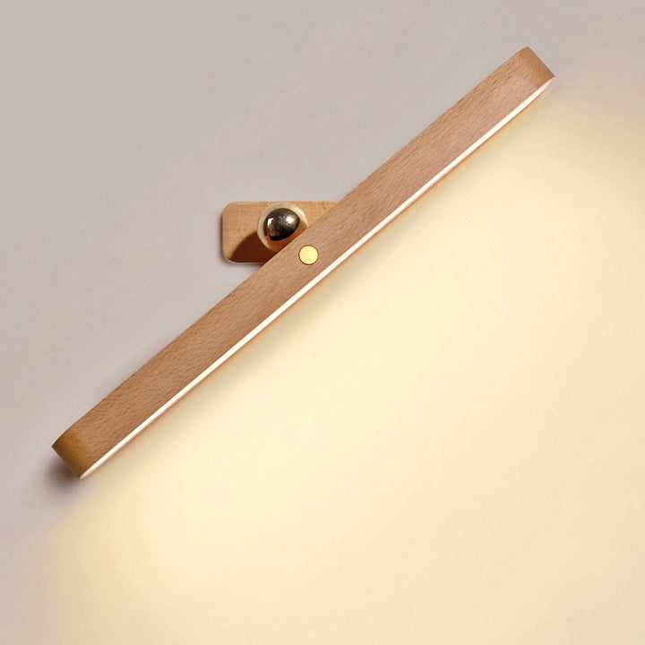 Moderne Einfachheit Holz Langer Bar Touch LED Spiegel Frontlicht USB Wandleuchte 