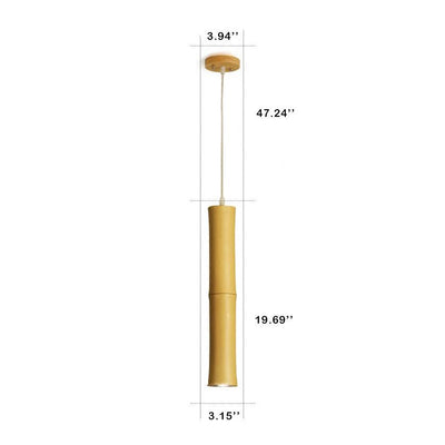 Bamboo Long Tube 1-Light LED Zen-Pendelleuchte 