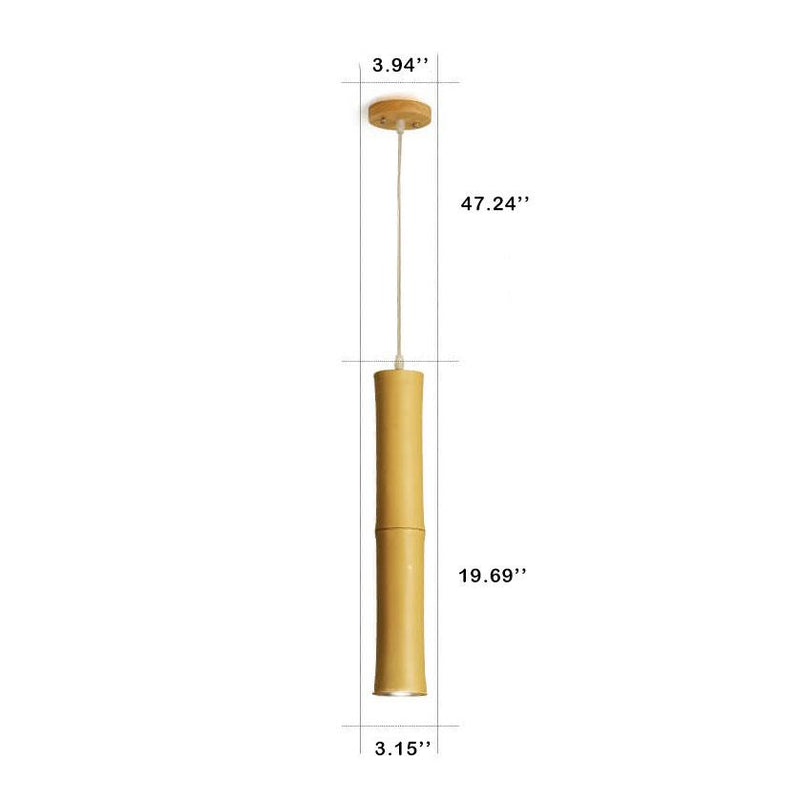 Bamboo Long Tube 1-Light LED Zen-Pendelleuchte 