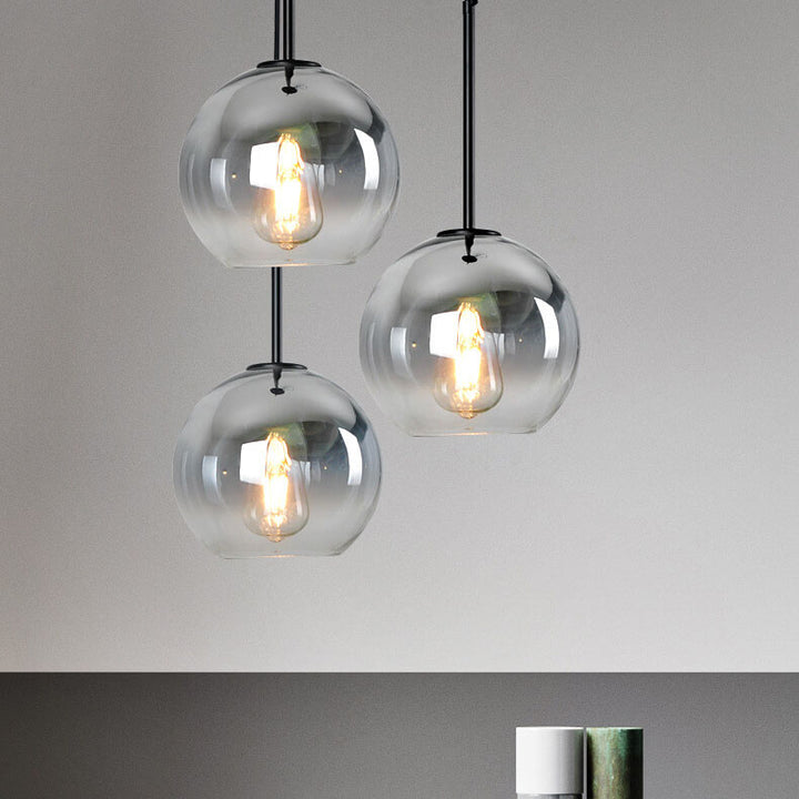 Nordic Gradient Glass 1-Light Globe Pendant Light