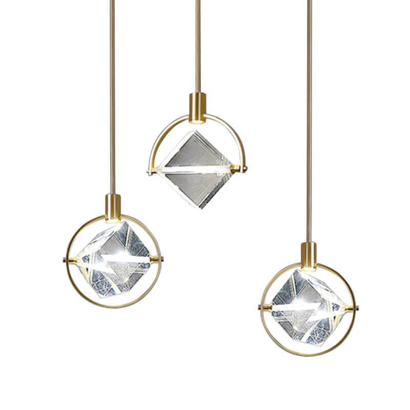 Lustre à LED moderne à 1 lumière en forme d&