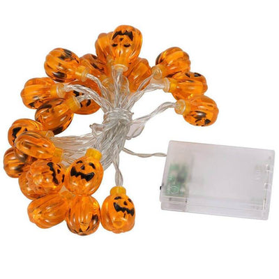 Halloween Orange Pumpkin 10/20 Light Battery Solar LED Light Decorative Plastic String Light