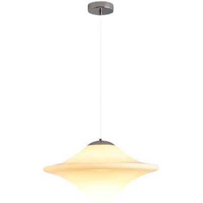 Modern Glass Flying Saucer 1-Light Pendant Light