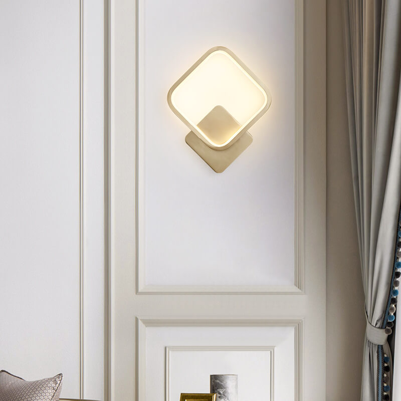 Minimalist 1-Light Square LED Sconce Lamp