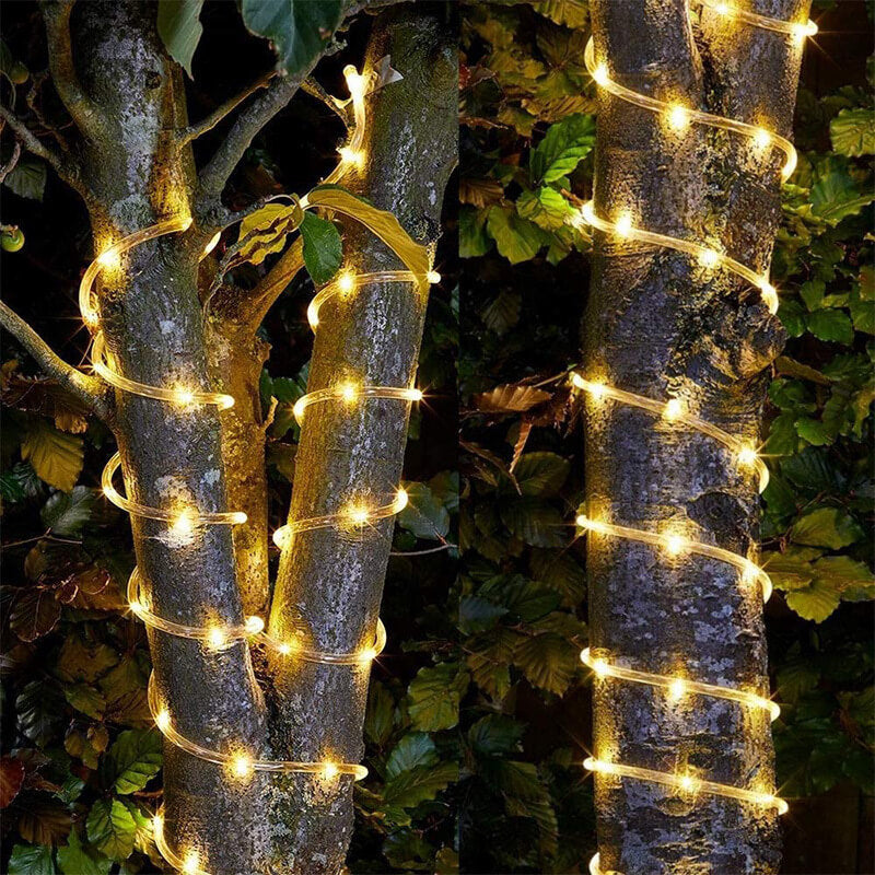 Guirlande solaire LED, fil de cuivre étanche, Tube d&