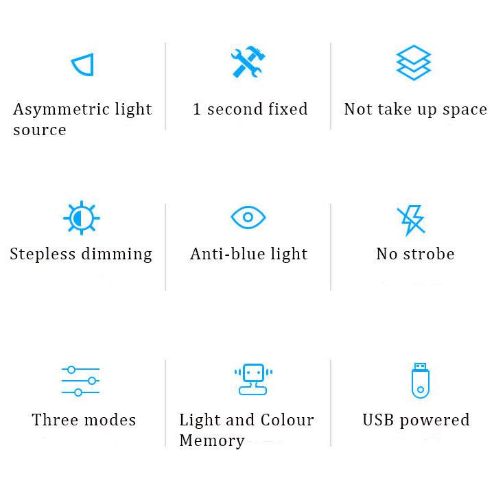 Computer Laptop Monitor Anti Blue Light E-Reading LED USB  Screen Lamp