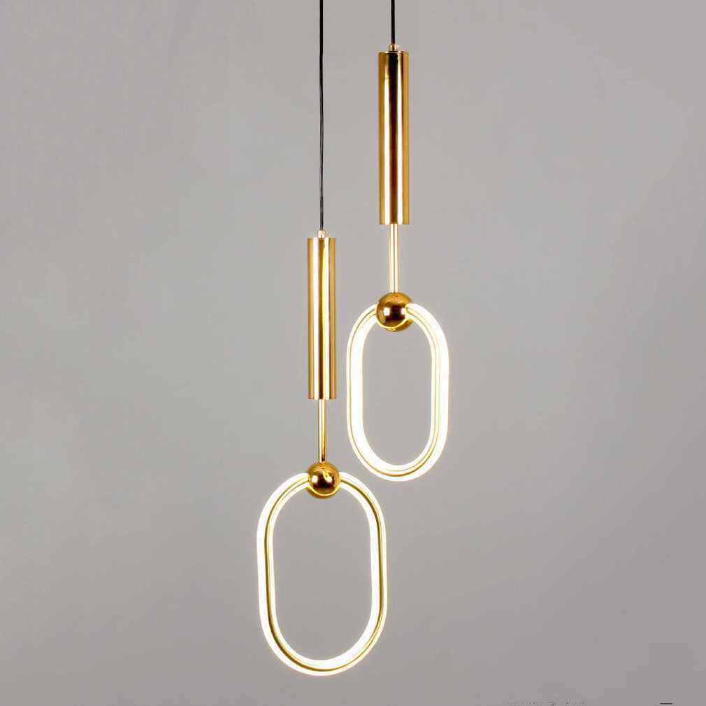 Cercle créatif post-moderne Anneau Suspension LED à 1 lumière 