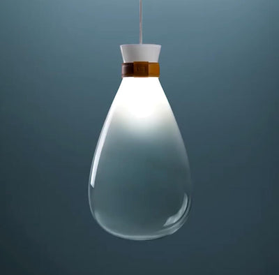 Modern Creative Glass Water Drop Bottle 1-Light LED Pendant Light