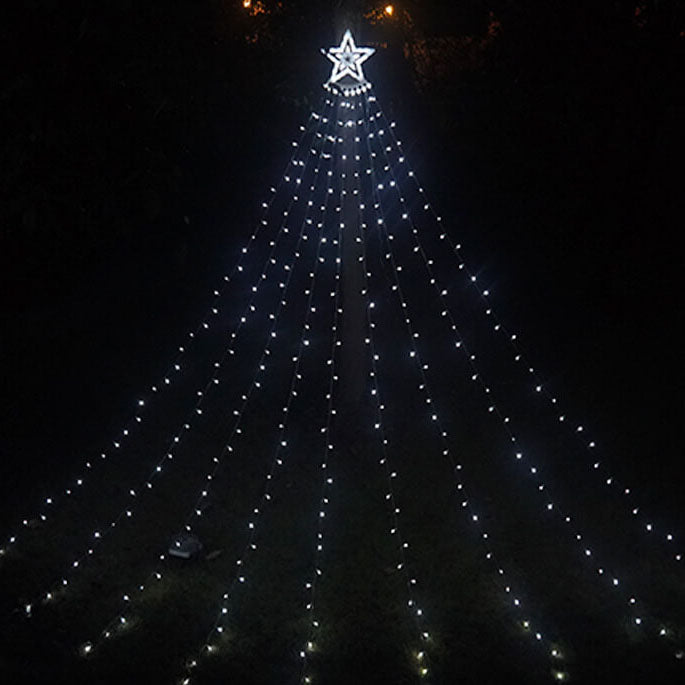 Lumières LED en forme de météores de Noël en cascade d&