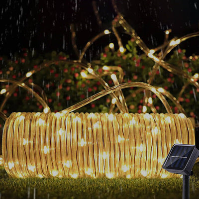 Guirlande solaire LED, fil de cuivre étanche, Tube d'extérieur, guirlande lumineuse 