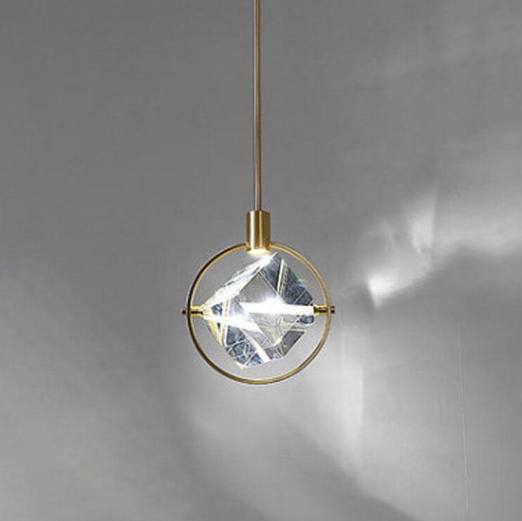 Modern Golden Ring 1-Light LED Pendant Light