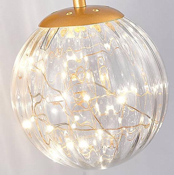 Moderne Geweih-Glaskugel-LED-Wandleuchten 