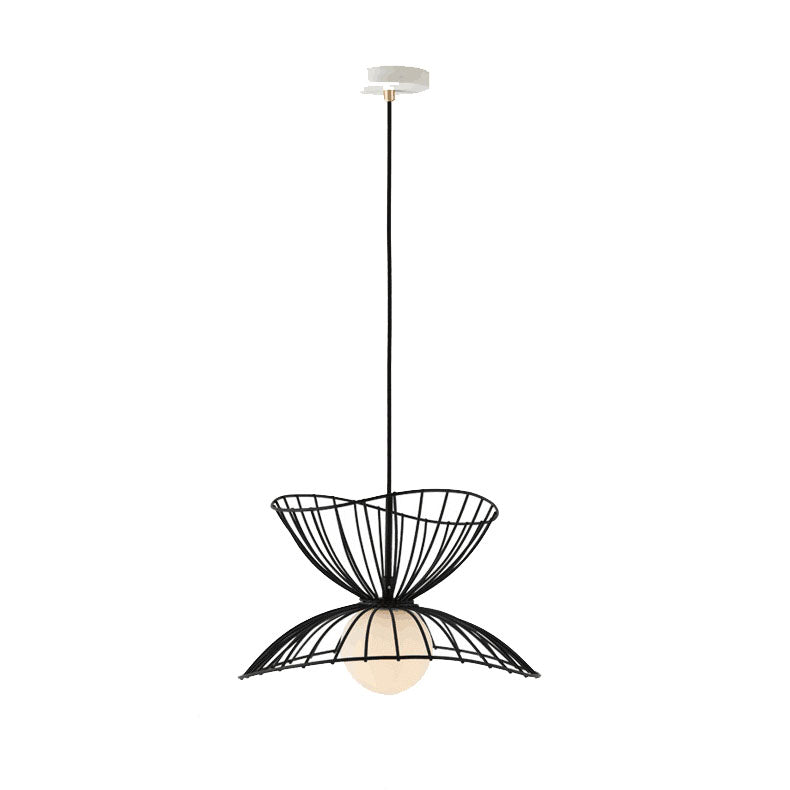 Nordic Minimalist Open Metal Cage 1-Light Pendant Light