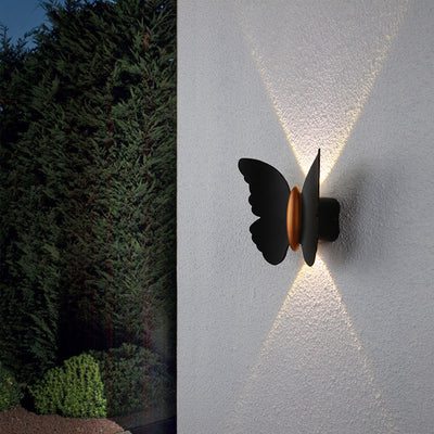 Creative Butterfly Shape Outdoor Patio LED Wall Sconce Lamp