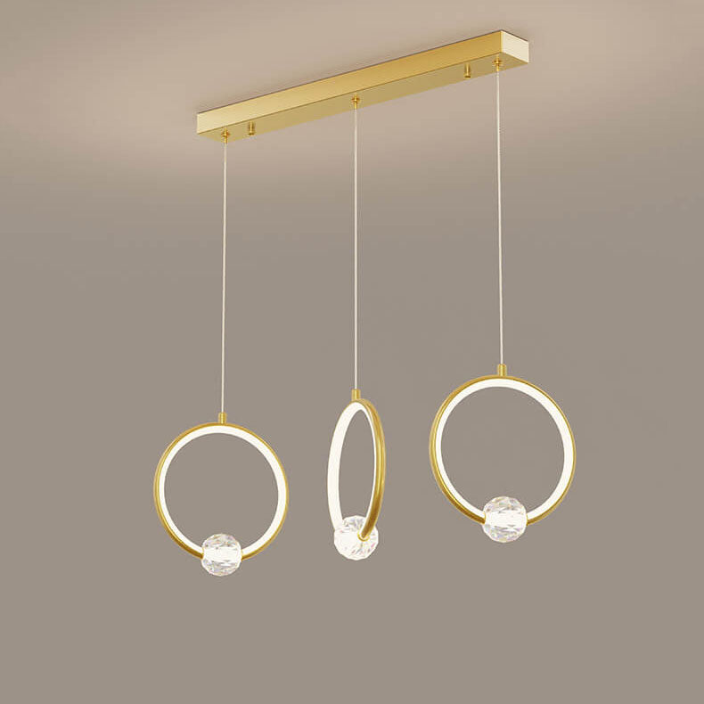 Modern Diamond Ring-Shaped 3/5 Light LED Chandeliers