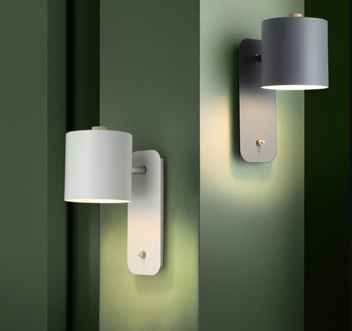 Nordische Macaron Zylinderform Drehbare 1-Licht Wandleuchte Lampen 