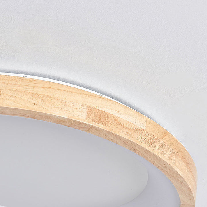 Moderne nordische Holzleuchte Stand Runde LED-Deckenleuchte 