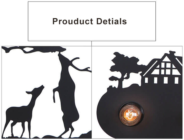 Creative Wrought Iron 4-Light Wall Sconce Lamp