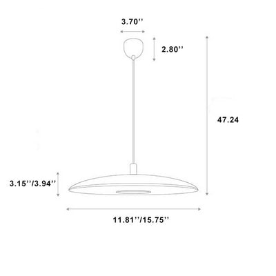 ضوء قلادة LED ذو ضوء واحد على شكل طبق دائري نورديك طائر UFO 