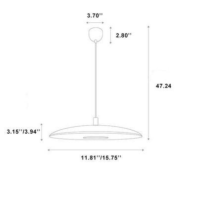 Nordic Round Plate Flying UFO 1-Light LED Pendant Light