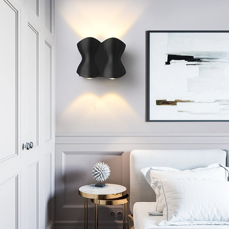 Moderne minimalistische wasserdichte Wandleuchten aus Aluminium mit LED 