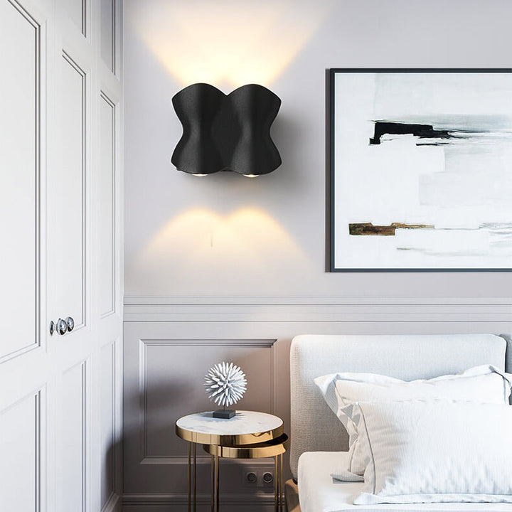 Moderne minimalistische wasserdichte Wandleuchten aus Aluminium mit LED 