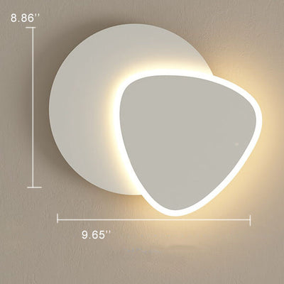 Simple 1-Light LED Round Rounded Triangle Armed Sconce Lamp
