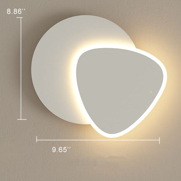 مصباح حائط مسلح مثلث مستدير LED بسيط 1-ضوء 