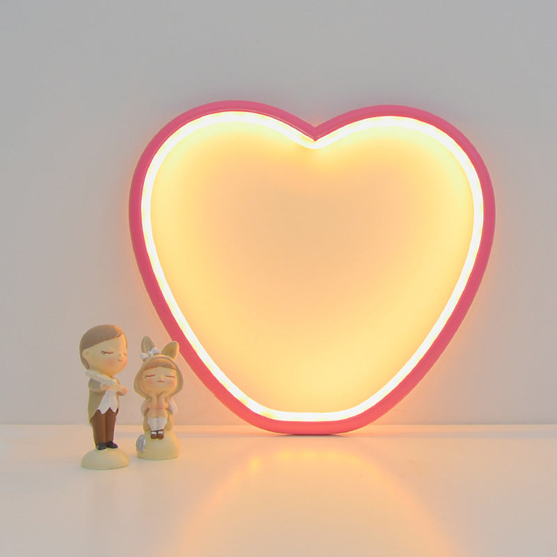Creative Aluminum Heart Shape LED Night Light Table Lamp