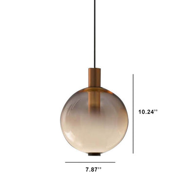 Post-modern Creative Gradient Color Glass Ball 1-Light Pendant Light