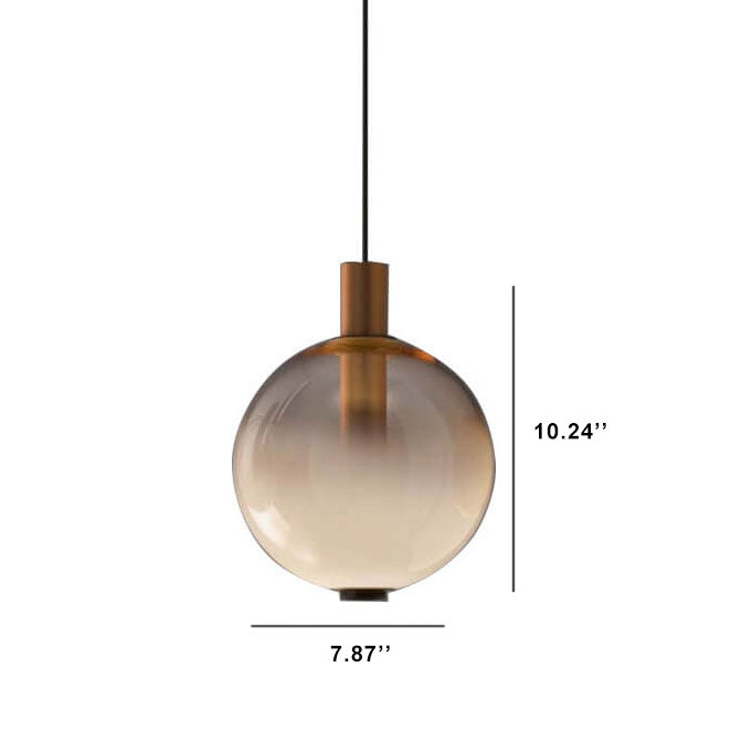 Post-modern Creative Gradient Color Glass Ball 1-Light Pendant Light