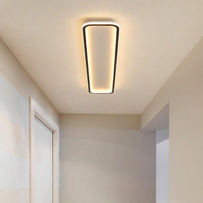 Minimalist 1-Light Linear Acrylic 3 Color Changeable LED Flush Mount Lighting