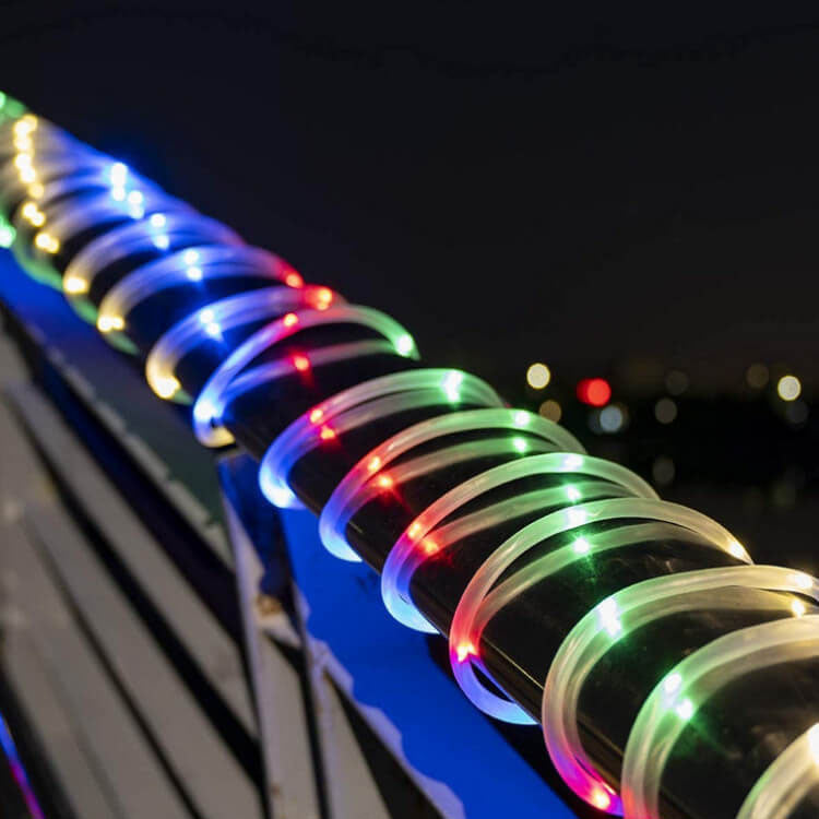 Guirlande solaire LED, fil de cuivre étanche, Tube d&
