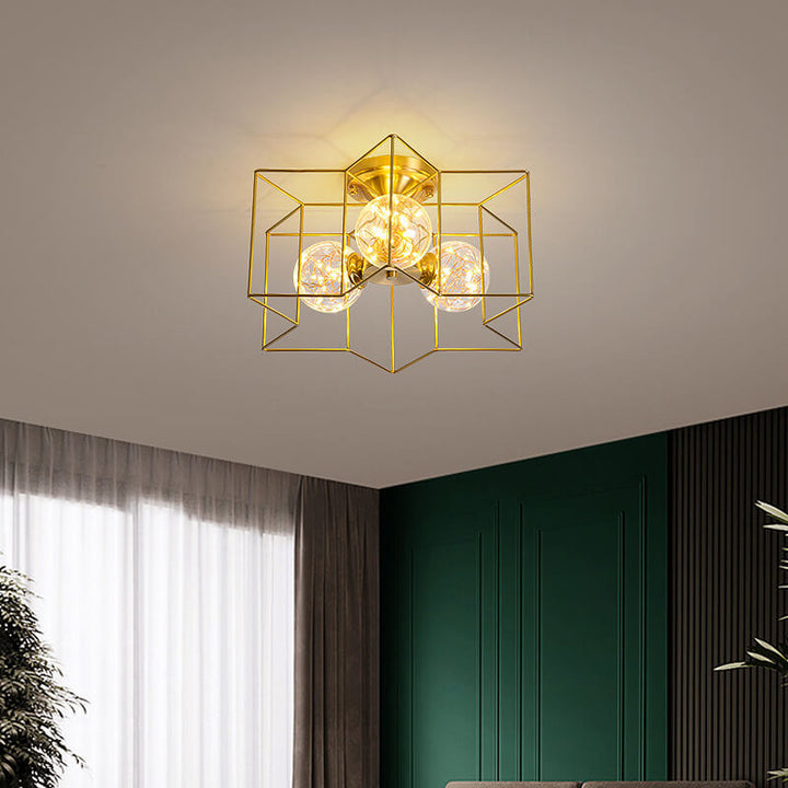 Moderne Pentagramm 1-5 Licht 3 Farbwechselbare LED Halbeinbauleuchte 