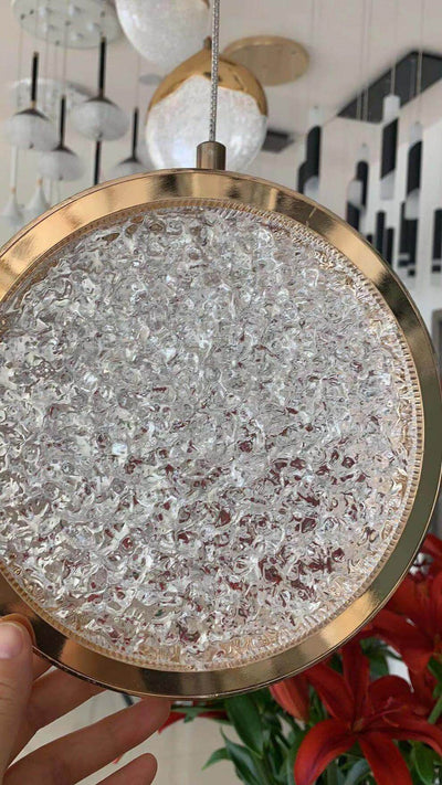 ضوء قلادة LED بلمسة حديثة وإبداعية بشكل دائري من الأكريليك بلمبة واحدة 