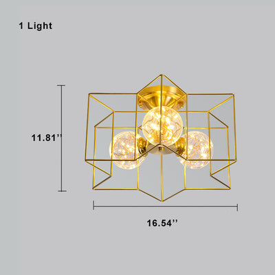 Modernes Pentagramm 1-5 Licht 3-farbig veränderbare LED-Beleuchtung für halbbündige Montage 