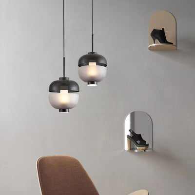 Modern Nordic Frosted Glass Creative LED Pendant Light