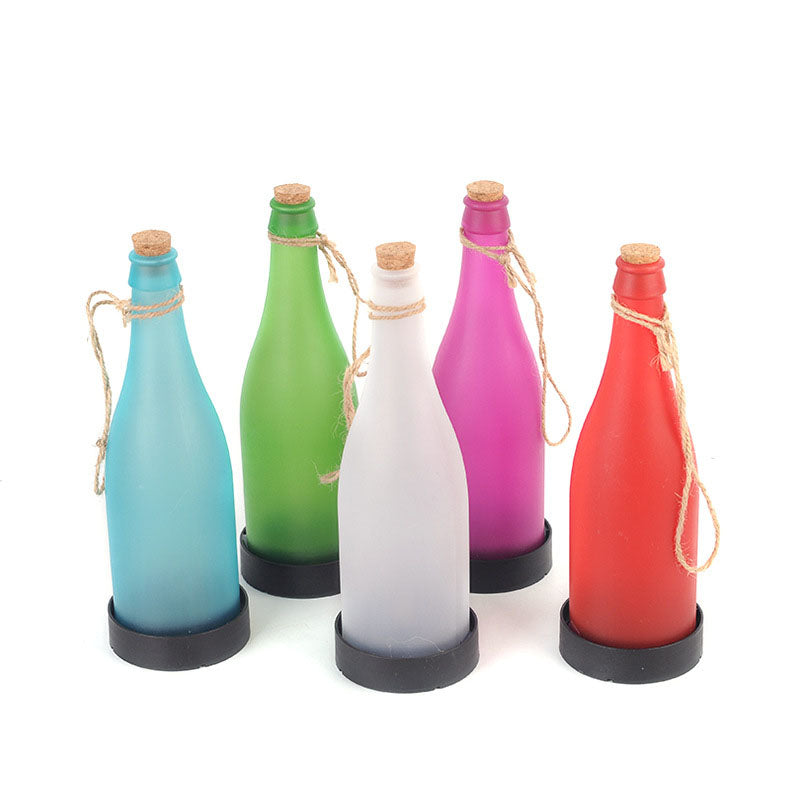 5pcs Solar Wine Bottle Light Outdoor Decoration Plastic LED Hanging Light