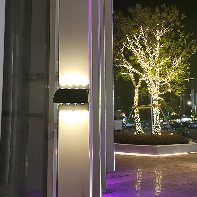 Lampe murale moderne à LED solaire étanche pour jardin 
