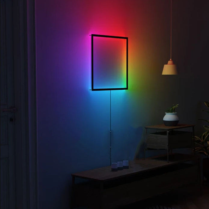 مصباح حائطي LED من الألمنيوم بشكل مربع RGB مبتكر 