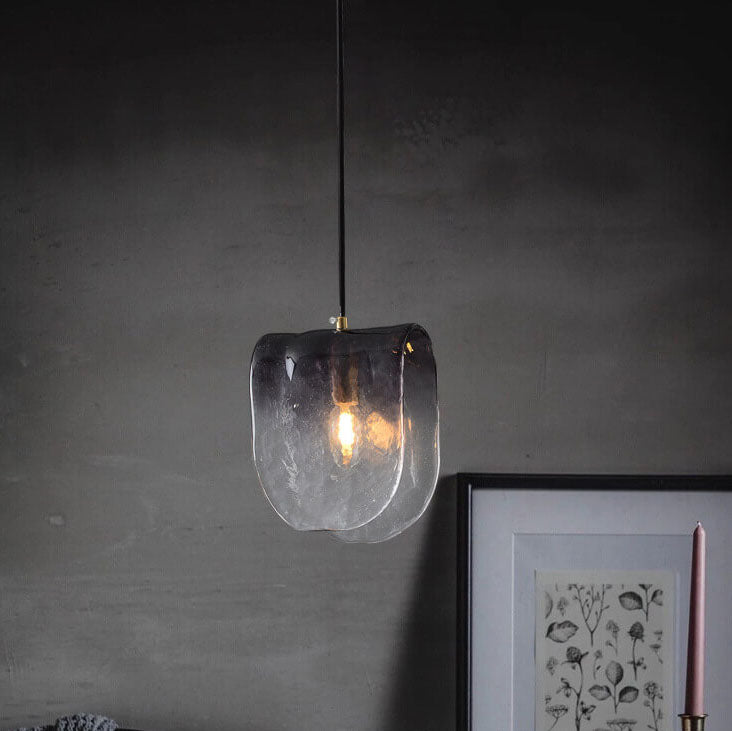 Post-modern Creative Gradient Smoke Gray Glass 1-Light Pendant Light